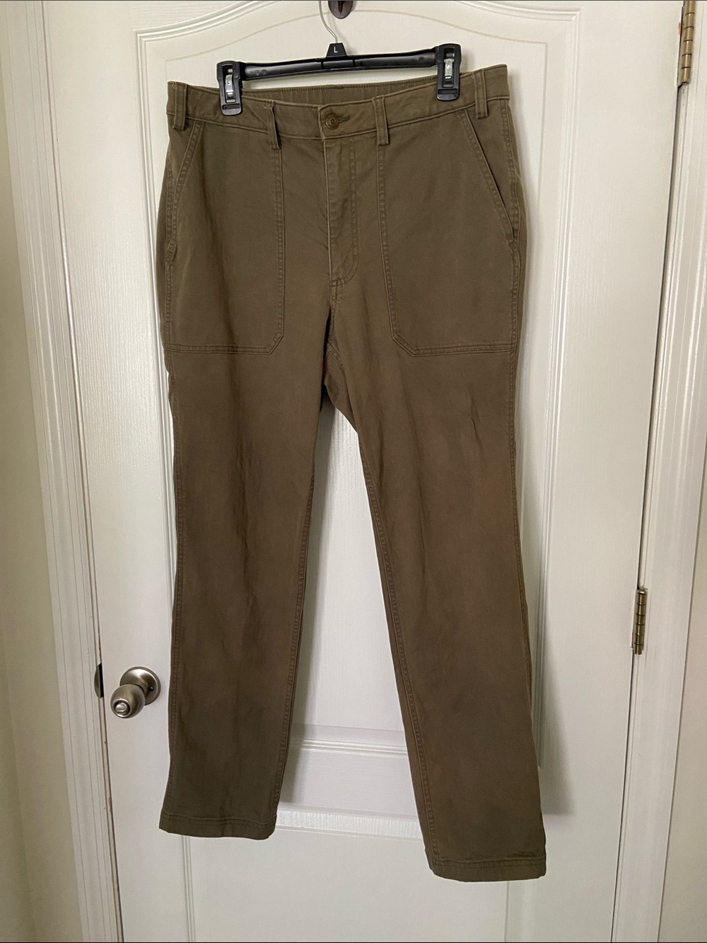 Duluth Trading Co Olive/Tan Straight-Leg Chinos